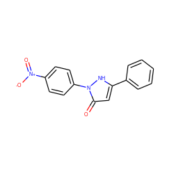 O=c1cc(-c2ccccc2)[nH]n1-c1ccc([N+](=O)[O-])cc1 ZINC000095952938