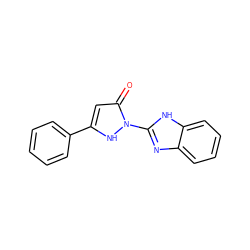 O=c1cc(-c2ccccc2)[nH]n1-c1nc2ccccc2[nH]1 ZINC000004039315