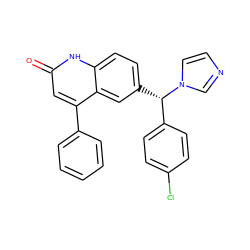 O=c1cc(-c2ccccc2)c2cc([C@@H](c3ccc(Cl)cc3)n3ccnc3)ccc2[nH]1 ZINC000029549621