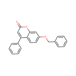 O=c1cc(-c2ccccc2)c2ccc(OCc3ccccc3)cc2o1 ZINC000000045147