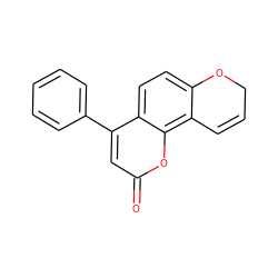 O=c1cc(-c2ccccc2)c2ccc3c(c2o1)C=CCO3 ZINC000474602153