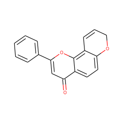 O=c1cc(-c2ccccc2)oc2c3c(ccc12)OCC=C3 ZINC000095602894