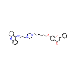 O=c1cc(-c2ccccc2)oc2cc(OCCCCCCN3CCN(CCCNc4c5c(nc6ccccc46)CCCC5)CC3)ccc12 ZINC000096285561