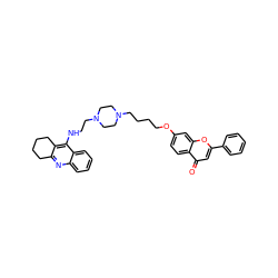 O=c1cc(-c2ccccc2)oc2cc(OCCCCN3CCN(CCNc4c5c(nc6ccccc46)CCCC5)CC3)ccc12 ZINC000096285568