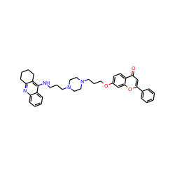 O=c1cc(-c2ccccc2)oc2cc(OCCCN3CCN(CCCNc4c5c(nc6ccccc46)CCCC5)CC3)ccc12 ZINC000096285564