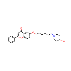 O=c1cc(-c2ccccc2)oc2ccc(OCCCCCCN3CCC(O)CC3)cc12 ZINC000013454318