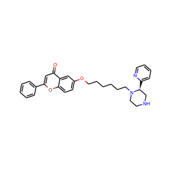 O=c1cc(-c2ccccc2)oc2ccc(OCCCCCCN3CCNC[C@@H]3c3ccccn3)cc12 ZINC000029322303