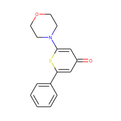 O=c1cc(-c2ccccc2)sc(N2CCOCC2)c1 ZINC000001492318