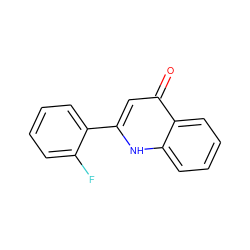 O=c1cc(-c2ccccc2F)[nH]c2ccccc12 ZINC000034147075