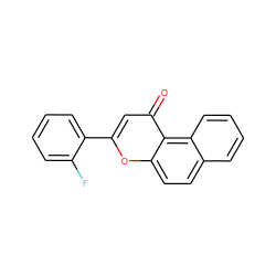 O=c1cc(-c2ccccc2F)oc2ccc3ccccc3c12 ZINC000045357618