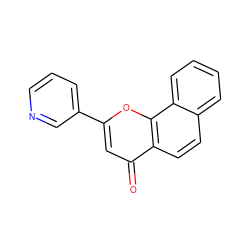 O=c1cc(-c2cccnc2)oc2c1ccc1ccccc12 ZINC000013143019