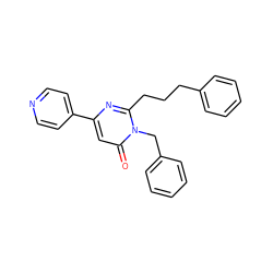 O=c1cc(-c2ccncc2)nc(CCCc2ccccc2)n1Cc1ccccc1 ZINC000034229249