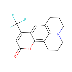 O=c1cc(C(F)(F)F)c2cc3c4c(c2o1)CCCN4CCC3 ZINC000000085514