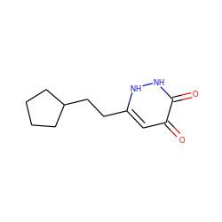 O=c1cc(CCC2CCCC2)[nH][nH]c1=O ZINC000205742924