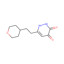 O=c1cc(CCC2CCOCC2)[nH][nH]c1=O ZINC000205755889