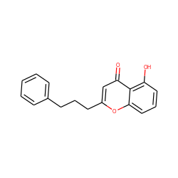 O=c1cc(CCCc2ccccc2)oc2cccc(O)c12 ZINC000103238848