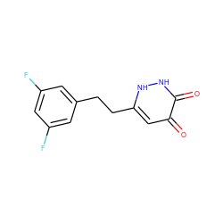 O=c1cc(CCc2cc(F)cc(F)c2)[nH][nH]c1=O ZINC000095587622