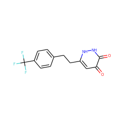 O=c1cc(CCc2ccc(C(F)(F)F)cc2)[nH][nH]c1=O ZINC000095592350