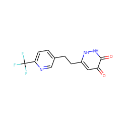 O=c1cc(CCc2ccc(C(F)(F)F)nc2)[nH][nH]c1=O ZINC000205732162