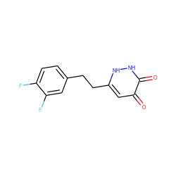 O=c1cc(CCc2ccc(F)c(F)c2)[nH][nH]c1=O ZINC000205769154