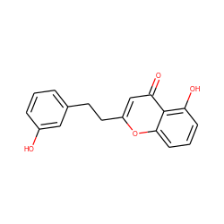 O=c1cc(CCc2cccc(O)c2)oc2cccc(O)c12 ZINC000474607055