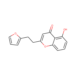 O=c1cc(CCc2ccco2)oc2cccc(O)c12 ZINC000474609953