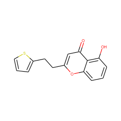 O=c1cc(CCc2cccs2)oc2cccc(O)c12 ZINC000103238855