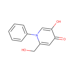 O=c1cc(CO)n(-c2ccccc2)cc1O ZINC000039233991