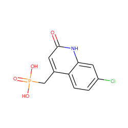 O=c1cc(CP(=O)(O)O)c2ccc(Cl)cc2[nH]1 ZINC000026166051