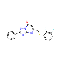 O=c1cc(CSc2cccc(F)c2F)[nH]c2nc(-c3ccccc3)nn12 ZINC000103224602