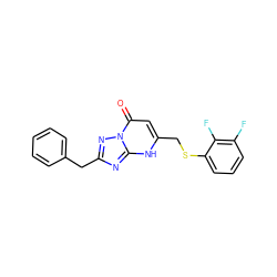 O=c1cc(CSc2cccc(F)c2F)[nH]c2nc(Cc3ccccc3)nn12 ZINC000043195573