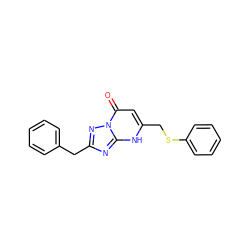 O=c1cc(CSc2ccccc2)[nH]c2nc(Cc3ccccc3)nn12 ZINC000103236956