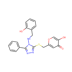 O=c1cc(CSc2nnc(-c3ccccc3)n2NCc2ccccc2O)occ1O ZINC001772626584