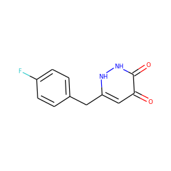 O=c1cc(Cc2ccc(F)cc2)[nH][nH]c1=O ZINC000205769426