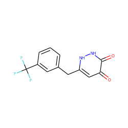 O=c1cc(Cc2cccc(C(F)(F)F)c2)[nH][nH]c1=O ZINC000205734767