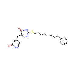 O=c1cc(Cc2cnc(SCCCCCCCCc3ccccc3)[nH]c2=O)cc[nH]1 ZINC000027313797