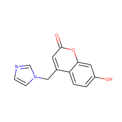 O=c1cc(Cn2ccnc2)c2ccc(O)cc2o1 ZINC000066128425