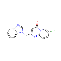 O=c1cc(Cn2cnc3ccccc32)nc2ccc(Cl)cn12 ZINC000096927737