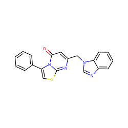 O=c1cc(Cn2cnc3ccccc32)nc2scc(-c3ccccc3)n12 ZINC000096927742