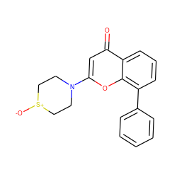 O=c1cc(N2CC[S+]([O-])CC2)oc2c(-c3ccccc3)cccc12 ZINC000013608065