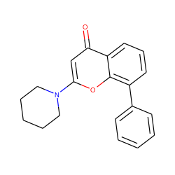 O=c1cc(N2CCCCC2)oc2c(-c3ccccc3)cccc12 ZINC000013608059