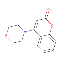 O=c1cc(N2CCOCC2)c2ccccc2o1 ZINC000000312514