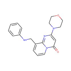 O=c1cc(N2CCOCC2)nc2c(CNc3ccccc3)cccn12 ZINC000473133422