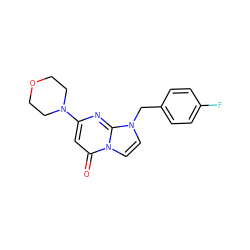 O=c1cc(N2CCOCC2)nc2n(Cc3ccc(F)cc3)ccn12 ZINC000073316739