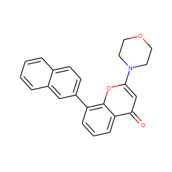 O=c1cc(N2CCOCC2)oc2c(-c3ccc4ccccc4c3)cccc12 ZINC000013677220