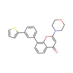 O=c1cc(N2CCOCC2)oc2c(-c3cccc(-c4cccs4)c3)cccc12 ZINC000101172155