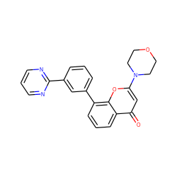 O=c1cc(N2CCOCC2)oc2c(-c3cccc(-c4ncccn4)c3)cccc12 ZINC000101172299