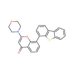 O=c1cc(N2CCOCC2)oc2c(-c3cccc4c3sc3ccccc34)cccc12 ZINC000003938693