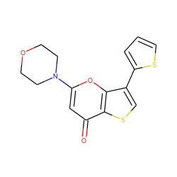 O=c1cc(N2CCOCC2)oc2c(-c3cccs3)csc12 ZINC000101661827