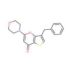 O=c1cc(N2CCOCC2)oc2c(Cc3ccccc3)csc12 ZINC000101661796